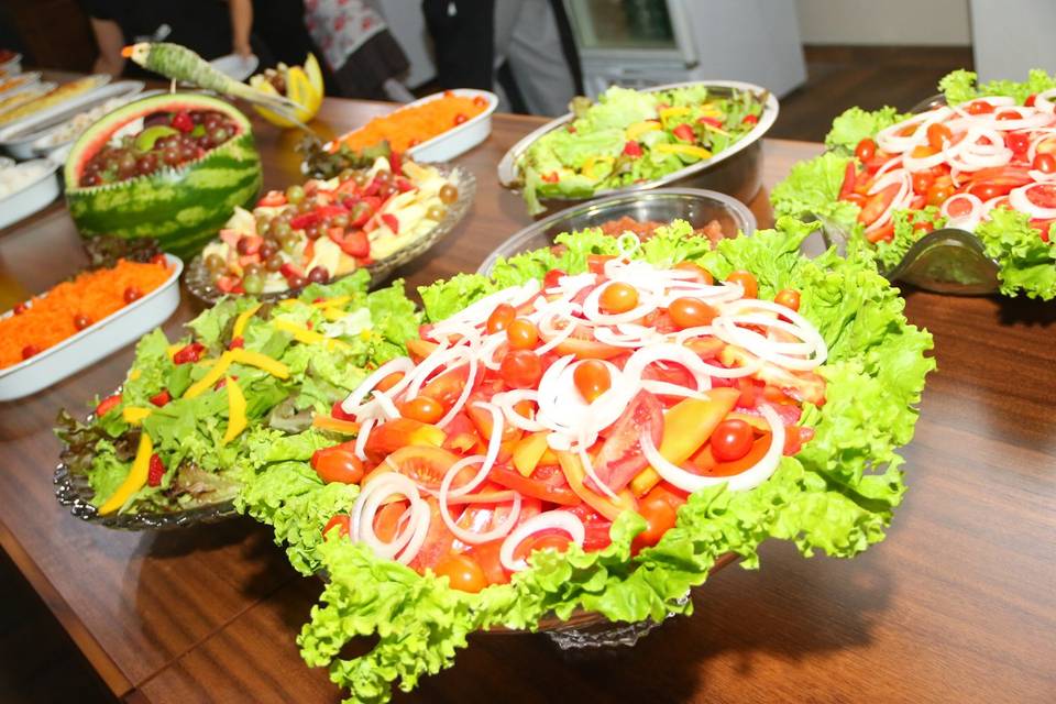 Saladas do buffet