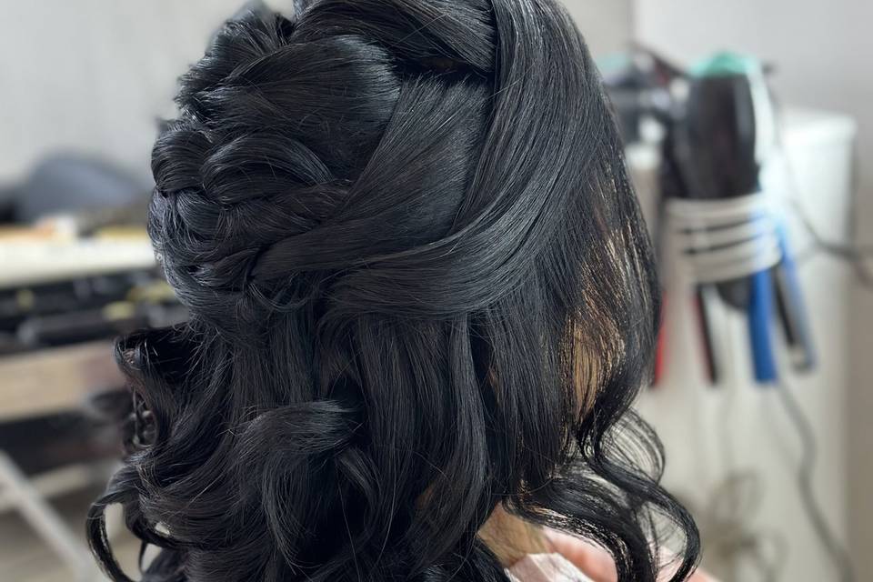 Penteado semi preso