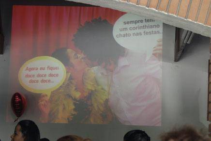 Transmissao fotos telao