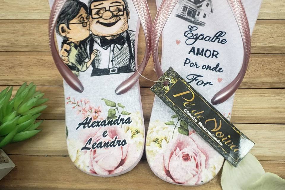 Pé de Noiva - Chinelos Personalizados