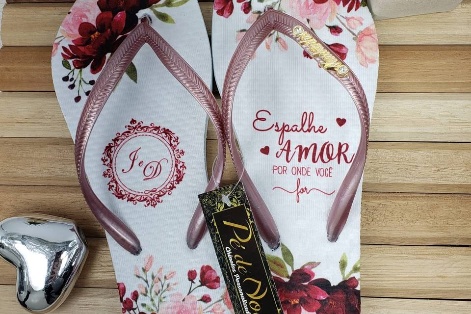 Pé de Noiva - Chinelos Personalizados