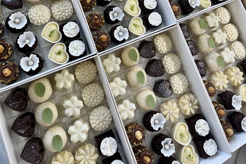 Caixa de doces para os padrinh