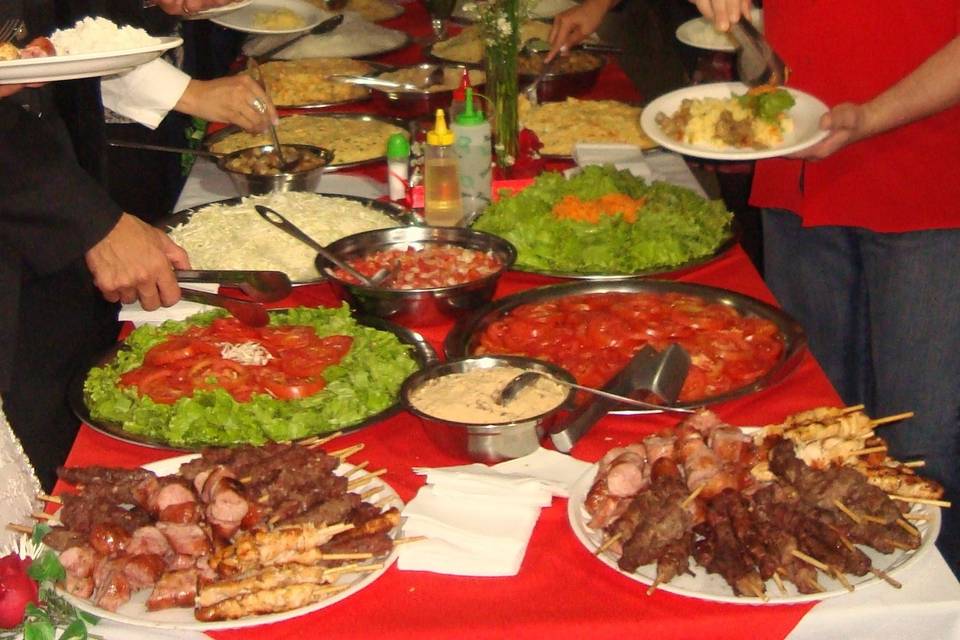 Mesa de  saladas