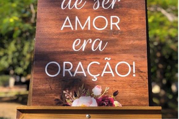 Placa para casamentos