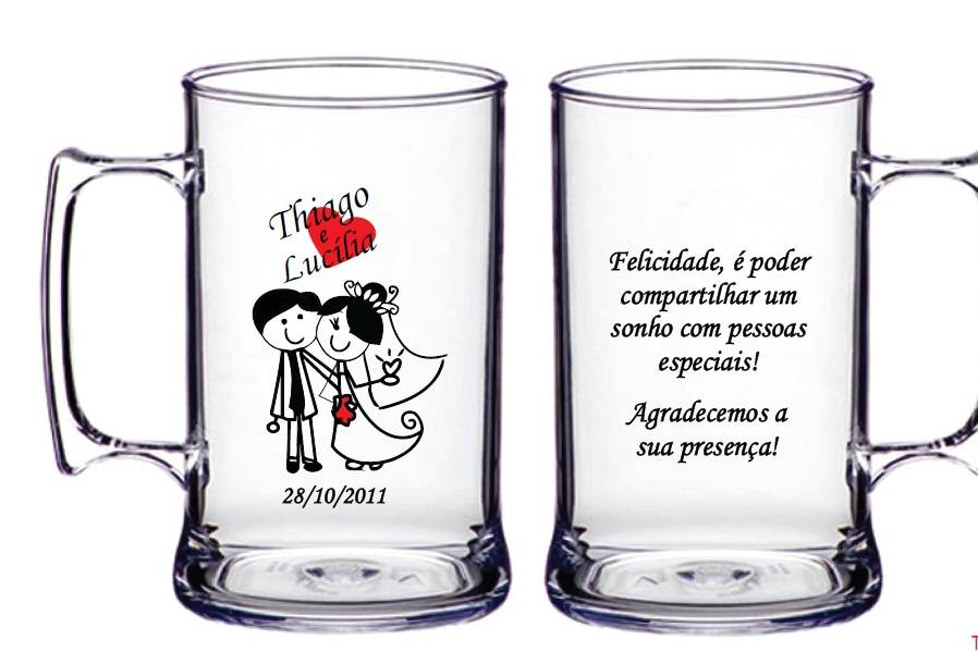 Canecas de acrilico para festa