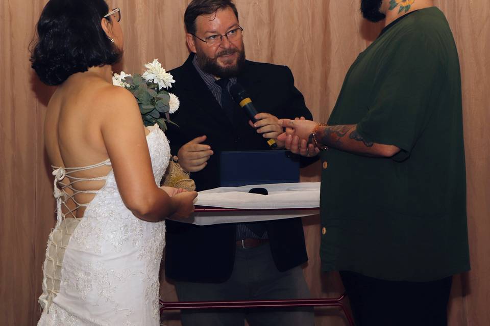 Conversando com os noivos
