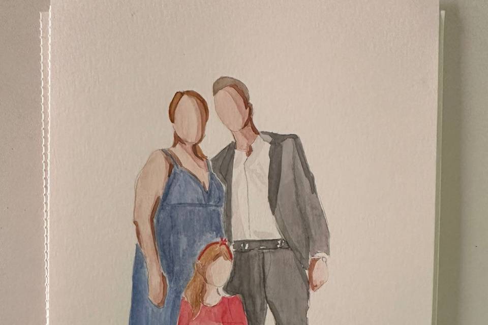 Lembrança aquarela casamento