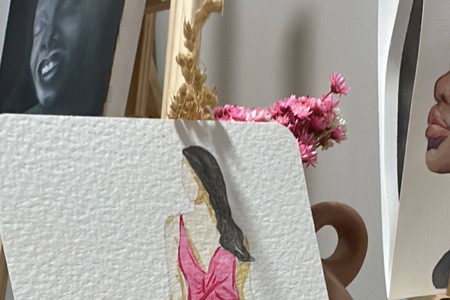 Aquarela madrinha noiva