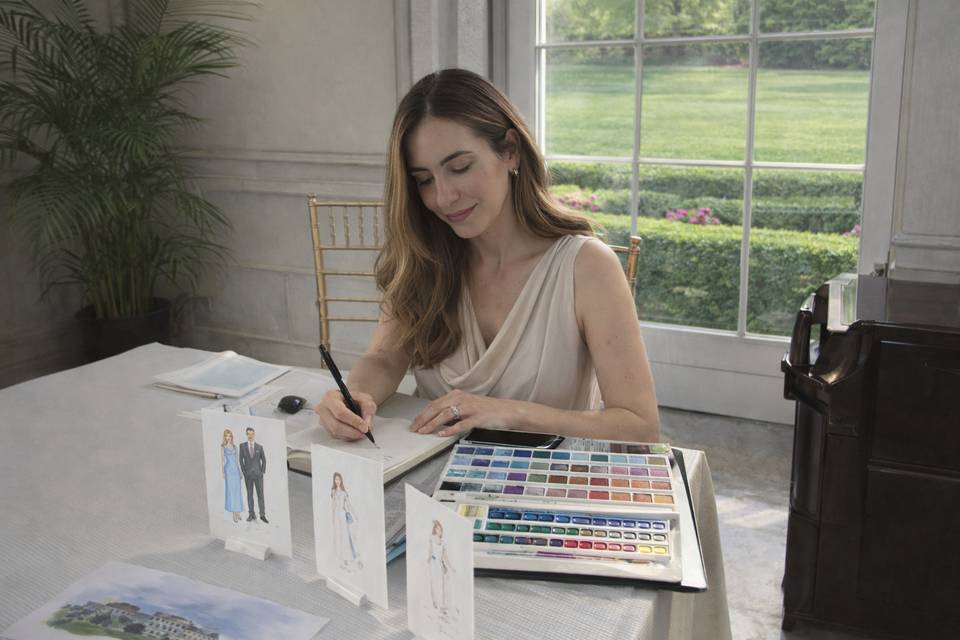 Aquarela exclusiva casamento