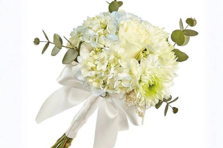 Buquê de noiva com hortênsias