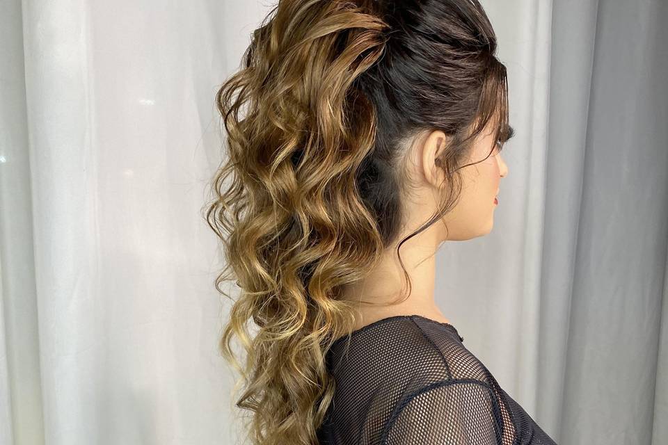 Penteado cabelos longos