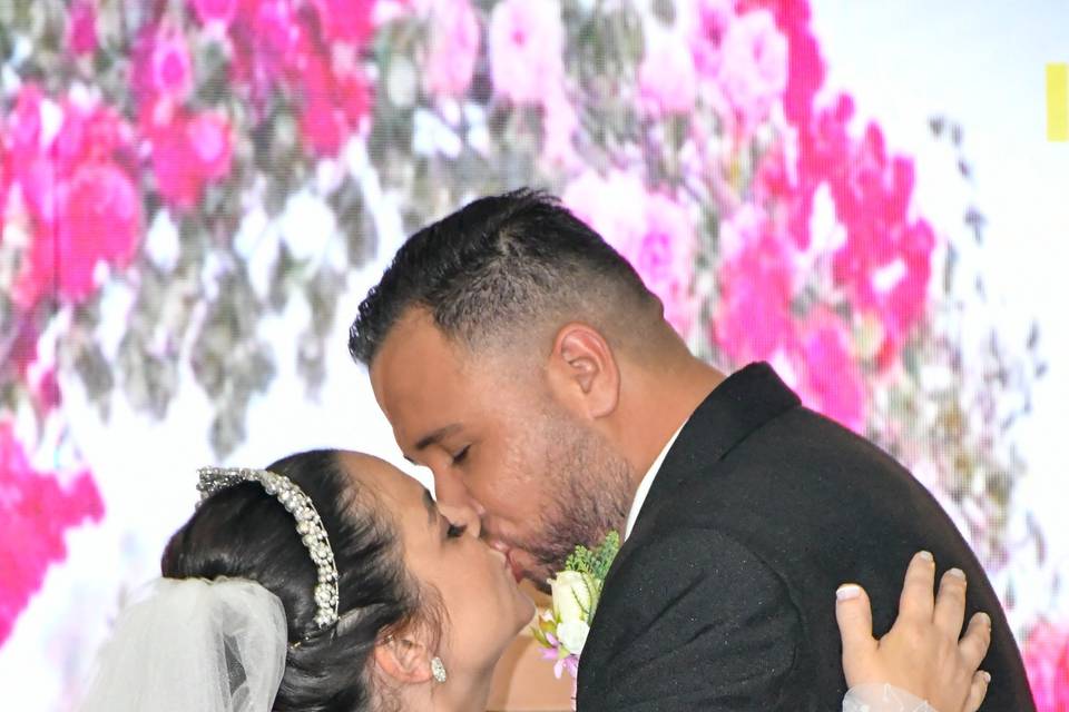 Momento do beijo