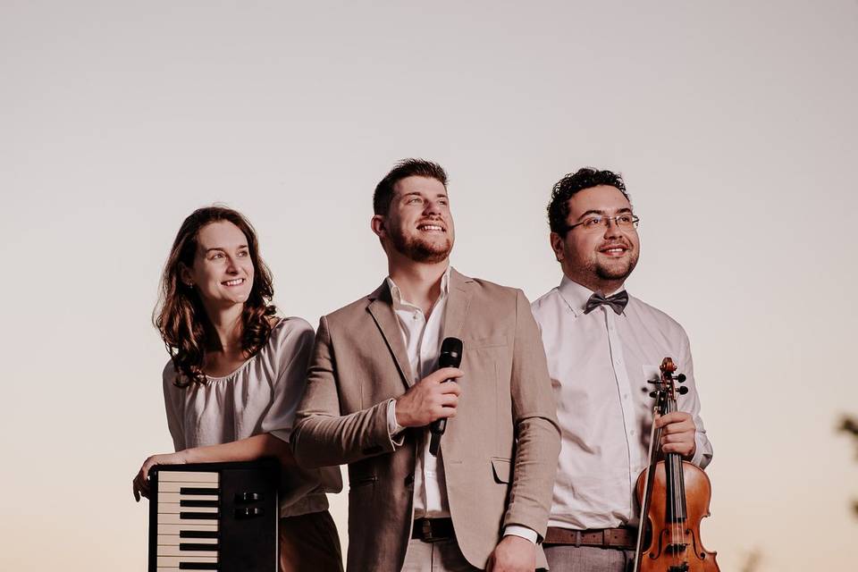 Trio elegante e personalizado