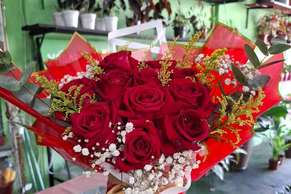 Buquê rosas vermelhas