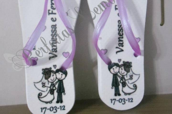 Chinelo personalizado com slik