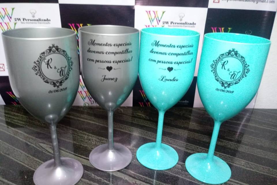 Taça de vinho personalizada