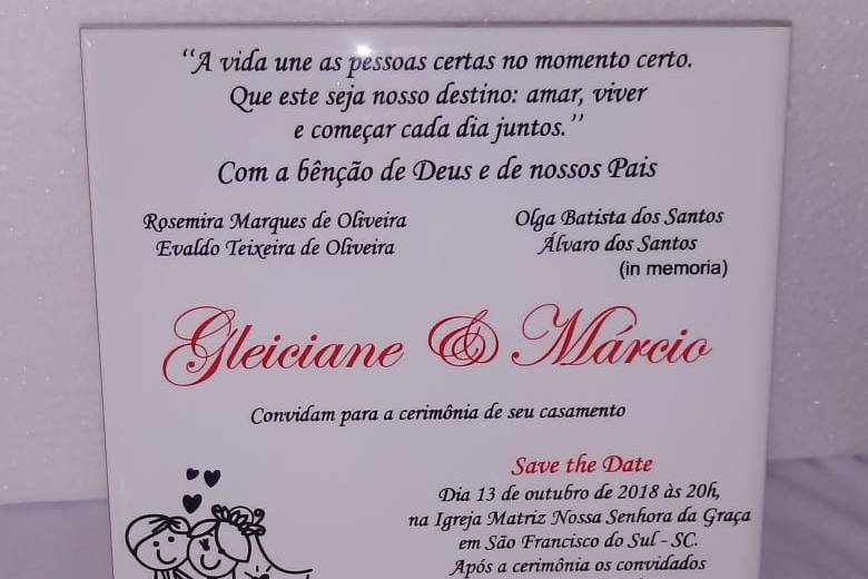 Convite de Casamento noAzulejo