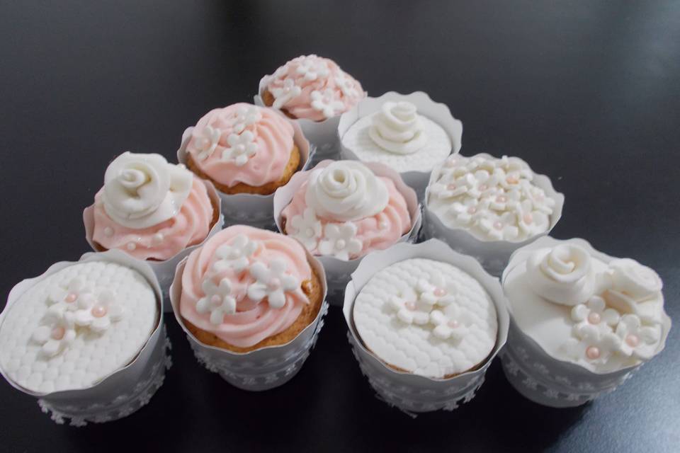 Cupcakes com pérolas