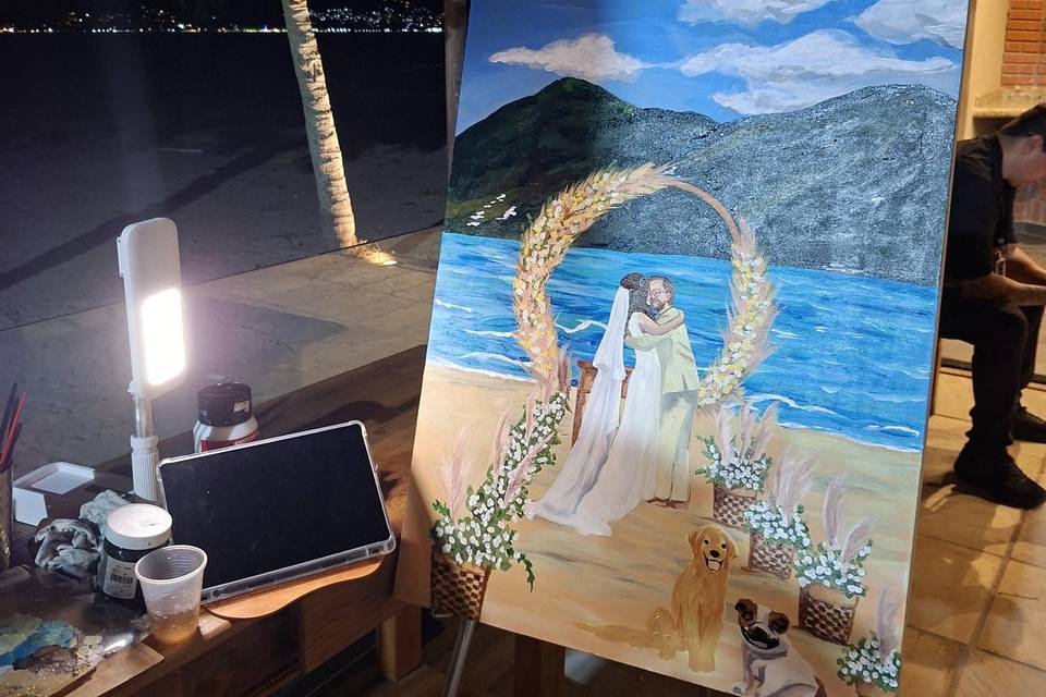 Pintura dos noivos