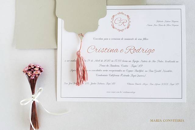 Convite de casamento clássico