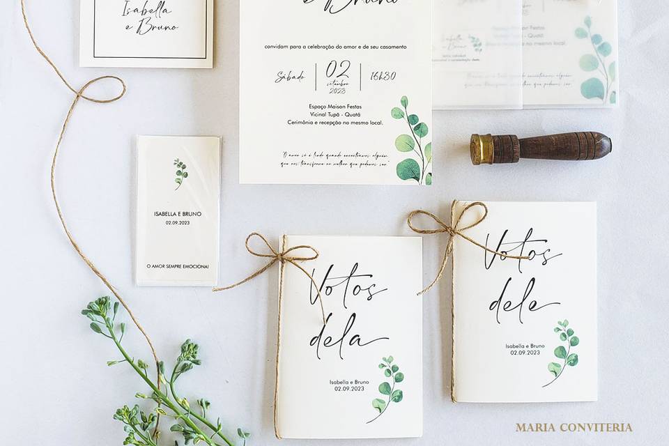 Papelaria de casamento
