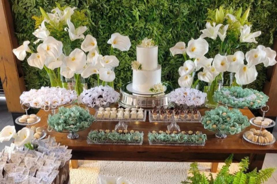 Mini wedding buffet/bolo/doce