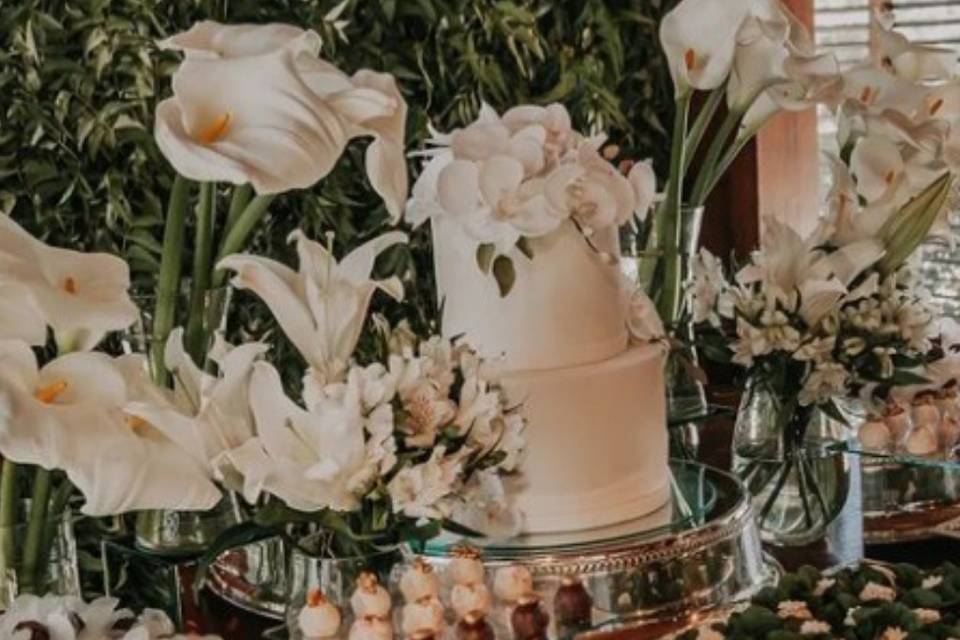 Mini wedding buffet/bolo/doce