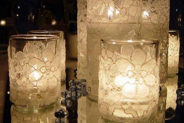 Decoração  com velas