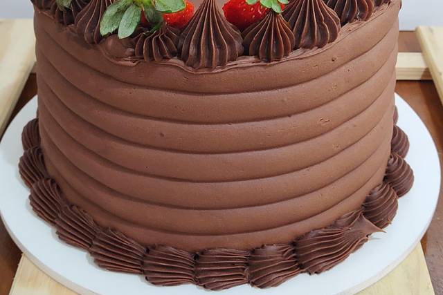 Bolo com ganache