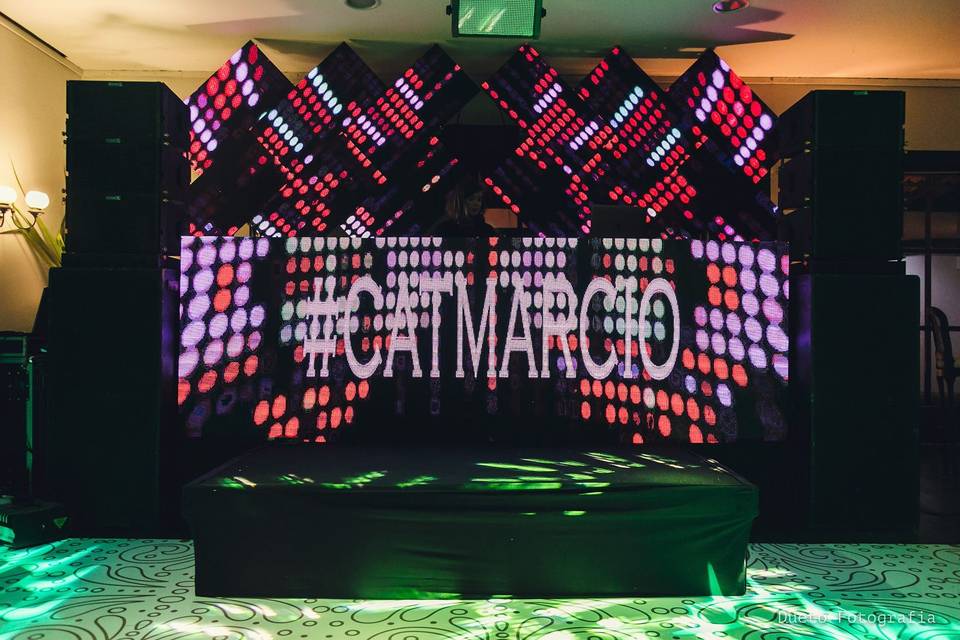 Pista de dança com painel led
