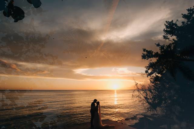 Momentos do casal em Punta Can