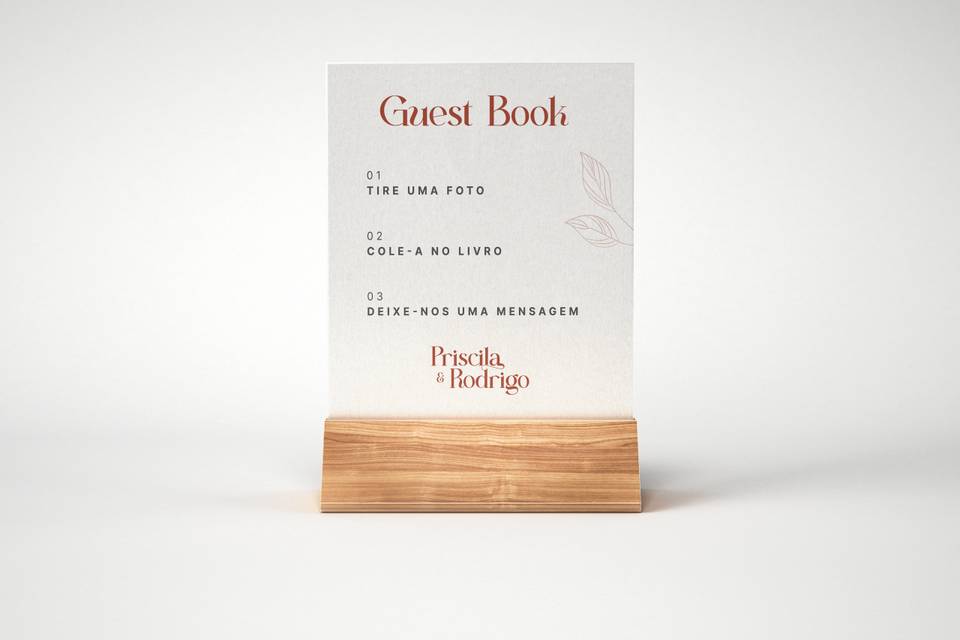 Sinalização para Guest Book