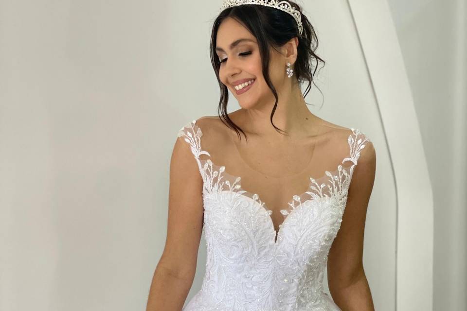 Vestido noiva com renda