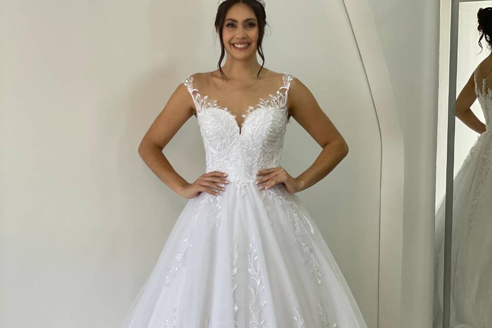 Vestido noiva princesa com ren