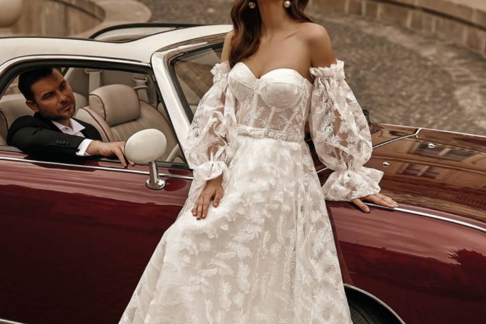 Vestido noiva com mangas