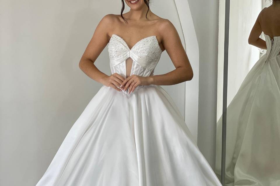 Vestido noiva minimalista