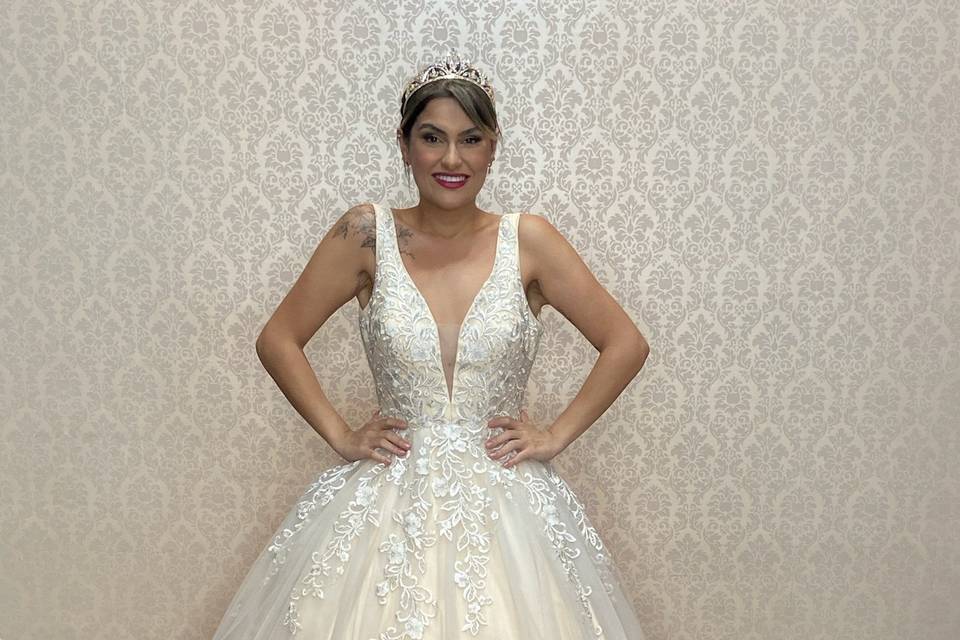 Vestido Princesa Alça larga