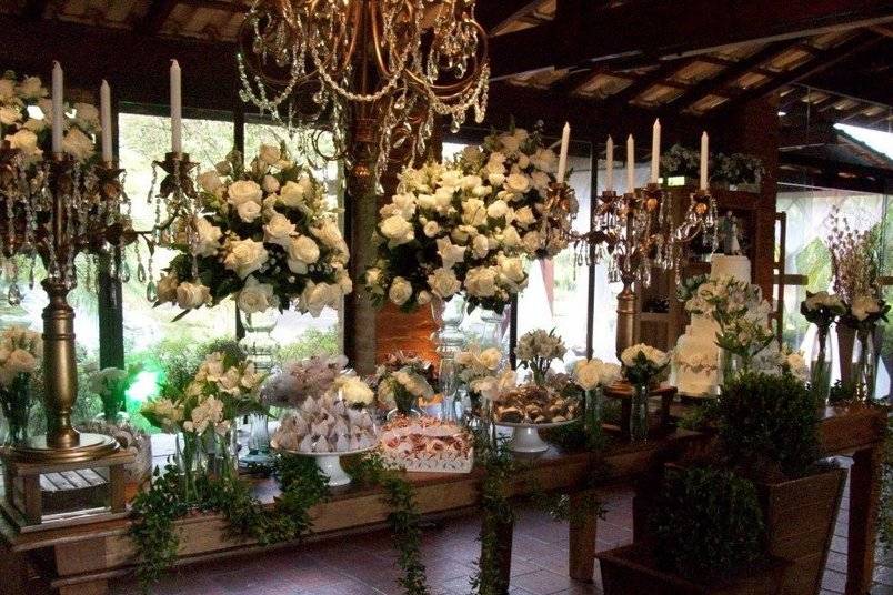 Decoração com flores