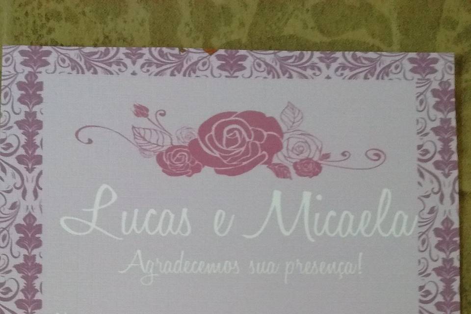 Tag de agradecimento (mesa)