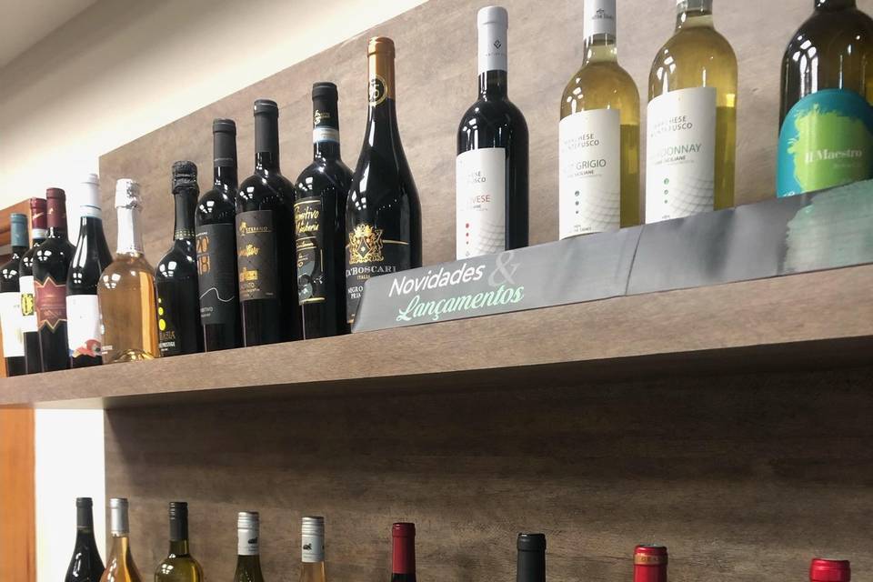 Grande variedade de vinhos