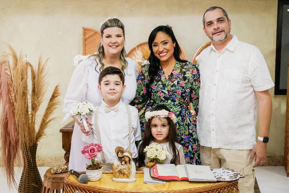 Foto com a família