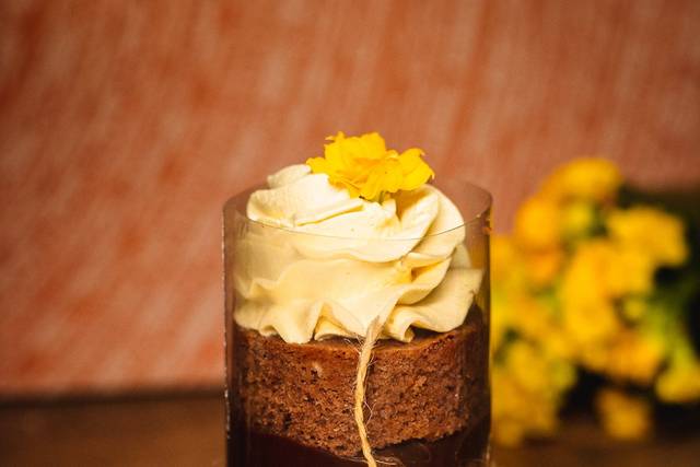 Bolo individual de ganache