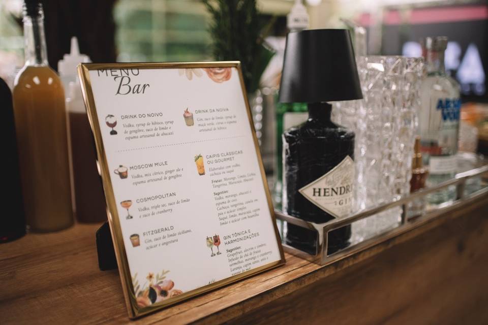 Menu de drink ilustrado