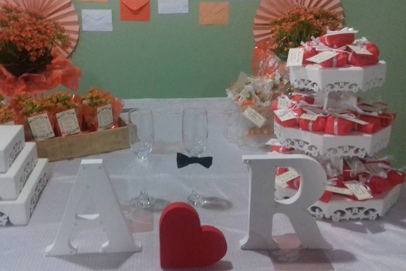 Casamento decoração laranja