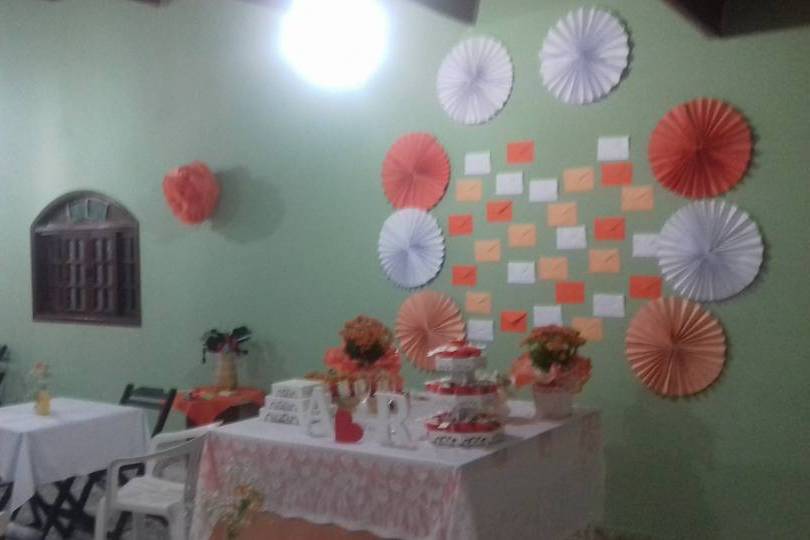 Casamento decoração laranja