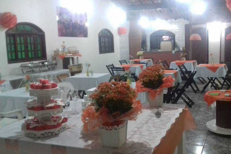 Casamento decoração laranja