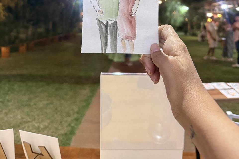 Aquarela dos convidados