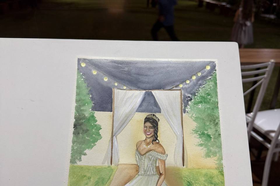 Aquarela ao vivo