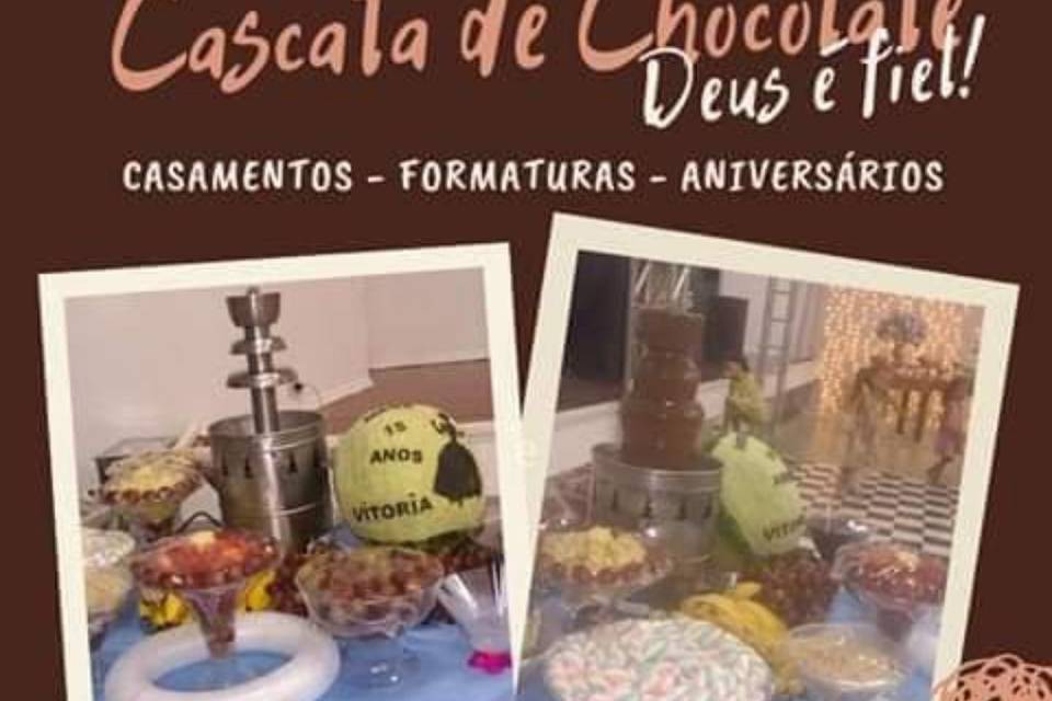 Deus é fiel fonte de chocolate