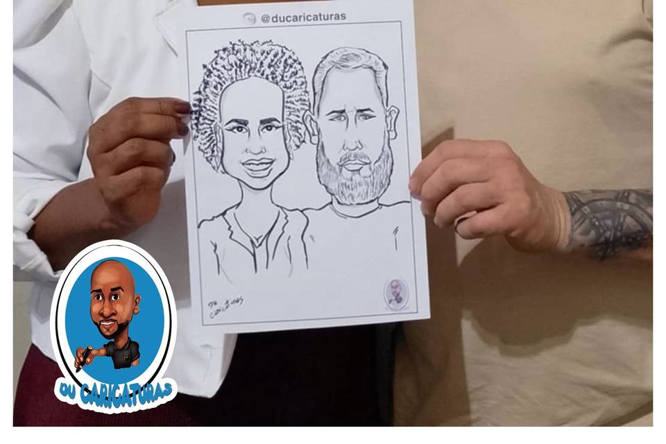 Caricaturas ao vivo em níver.